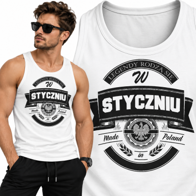 TANK TOP ŚMIESZNY  LEGENDY RODZĄ SIĘ W MADE IN POLAND